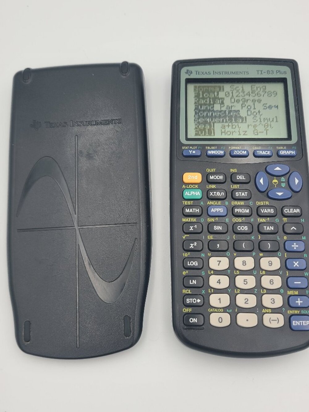 Texas Instruments TI-83 Plus Graphing Calculator with Slide Cover WORKS L-1117D